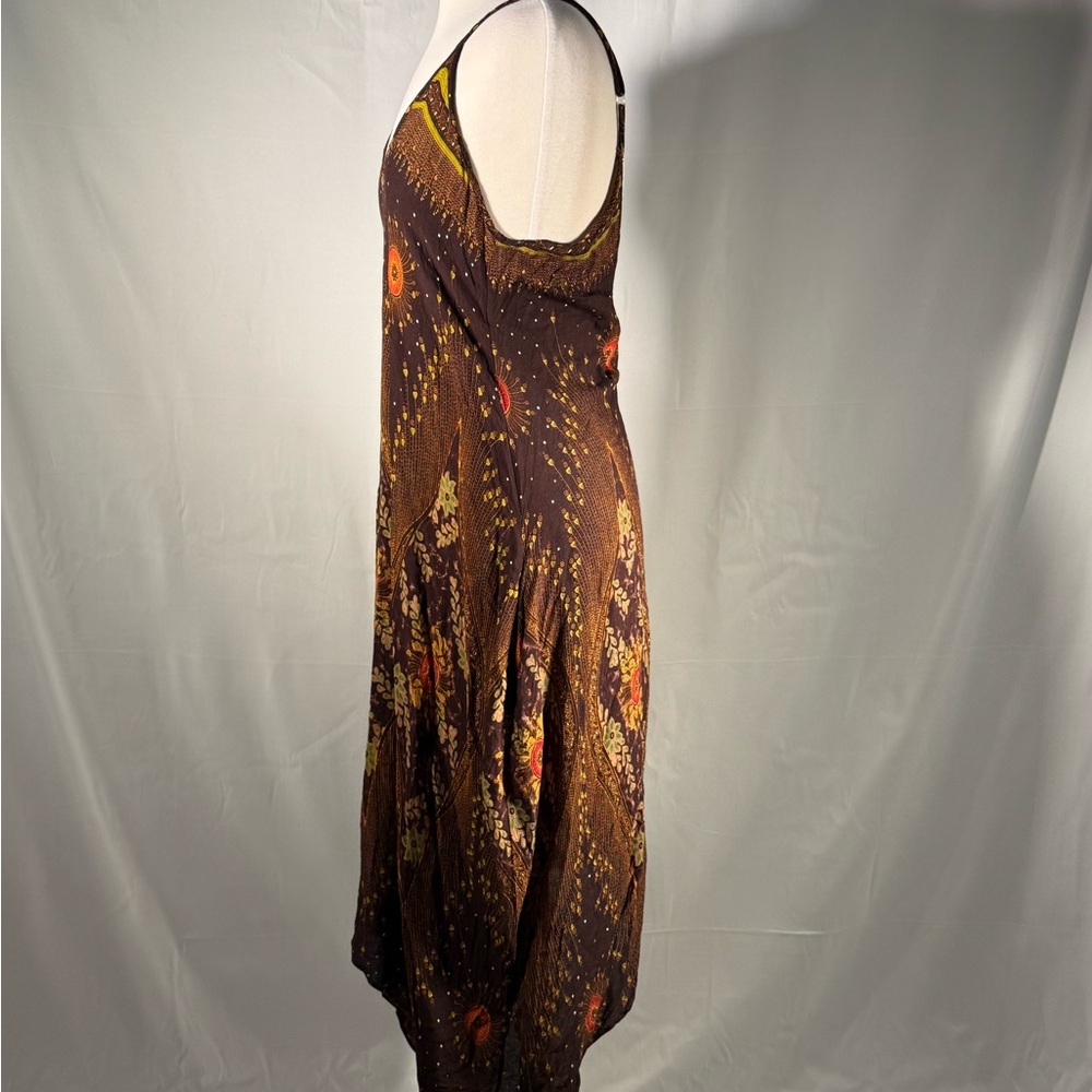 Bohemian Floral Brown Maxi Dress - Picture 3 of 5